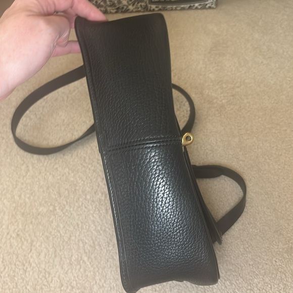 DOONEY & BOURKE | Black leather mini-brief case, crossbody saddlebag - Picture 13 of 13